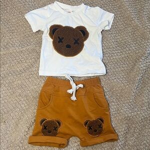 Cute Bear Patch Toddler Outfit